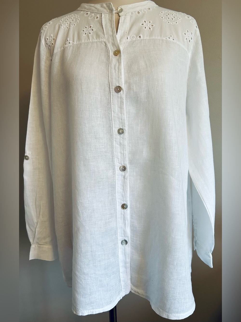 M Made in Italy 100% Linen Blouse  - Oversized